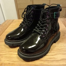 F&F Tesco Girls Black Lace Up