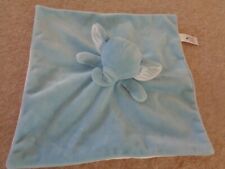 Sainsburys TU Blue Elephant Baby Comforter Striped Ears Soft Toy Soother 