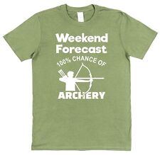 Archery T-Shirt for Archer Weekend Forecast Archery Slogan Bow Arrow Target