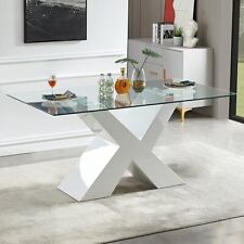 Zanti Clear Glass Dining Table