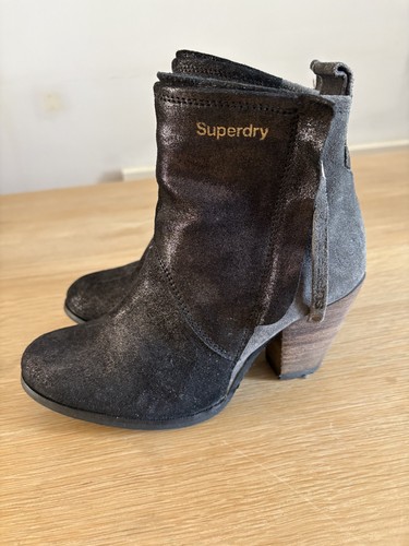 Superdry black grey leather - grey,