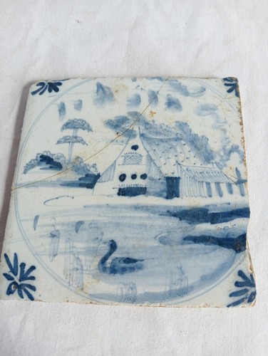 Antique delft tile large - delft,