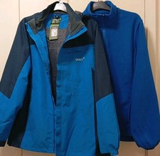 Gelert Mens Jackets 3in1 Royal Blue/ Navy Size 3XL Windbreaker Removable Hooded