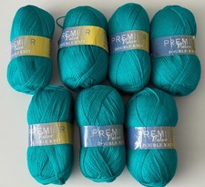 Double Knitting Wool, Jade Green, 7 x 100g (Brand New)