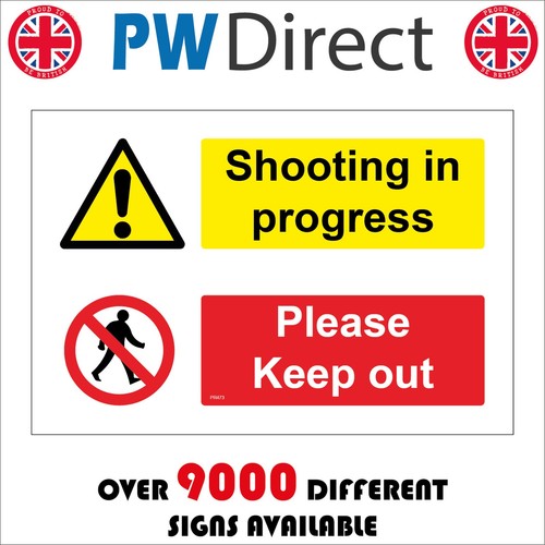 Sign shooting progress - sign,