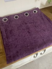 DUNELM CHENILLE PLUM LINED
