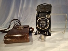 ZEISS IKON Icarette 500/2 With Tessar 10cm f4.5 & Case. Fully functioning. Ex+
