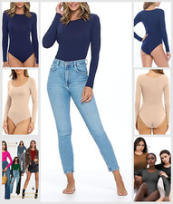 Bodysuit Body Leotard Long Sleeve Super Soft Breathable Stretch Viscose Cashmere