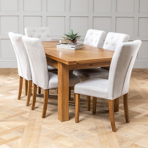 Dining table solid oak medium - dining,