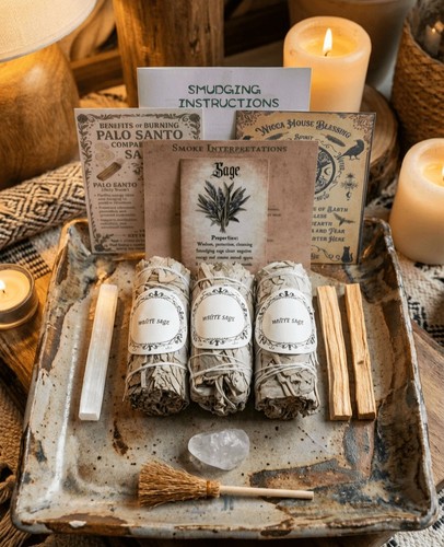 White sage smudging set - smudging,