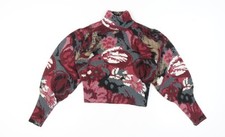 Zara Women's Multicoloured Mock Neck Pullover Jumper