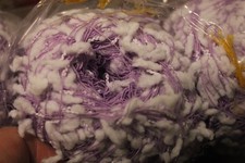 white/ lilac mini pompom fancy