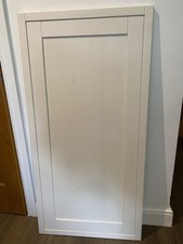 IVORY GRAINED IN FRAME STYLE OAK KITCHEN DOOR 600MM WIDE x 1200MM HIGH DZ693