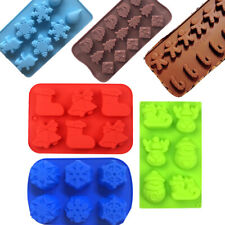 Christmas Chocolate Cake Ice Soap Mould Tray Silicone Bakeware Mold Candy