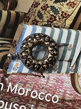 SUPERB VINTAGE JOHN HARDY SILVER 18K GOLD DOT BROOCH