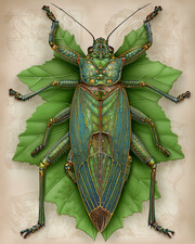 8x10 Katydid symmetrical
