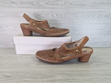 Pikolinos Brown Leather Low Heel Closed Toe Slingback Sandals EU 39 UK 6