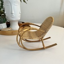Vintage Wicker Rattan Rocking