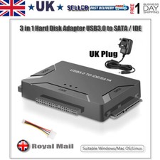 USB 3.0 to IDE & SATA Converter External Hard Drive Adapter Kit 2.5"/3.5" Cable