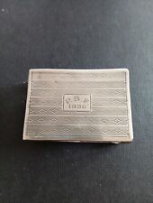 Antique Silver Engine Turned Match Box Cover WMCo. Wilmot Manufacturing Company