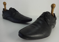 Mens Shoes Size 10 RIVER ISLAND Swish Dark Grey Leather Formal Lace Up Footwear