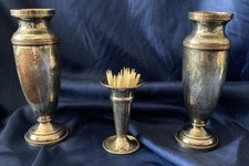 Pair Of Sheffield Plate Posie