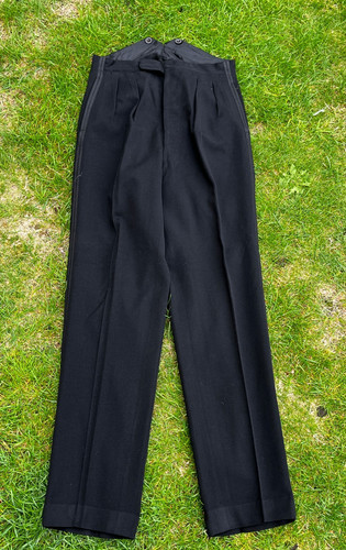 Vintage black wool button fly - vintage,