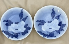 Antique Japanese Seto Meiji Period Small Plate Pair Senpoen 千峰園製　瀬戸　15cm wide