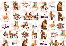 Personalised Spirit Birthday Wrapping Paper Sheet Wrap Horse Riding Free