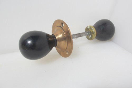 Antique wooden door knobs - door,