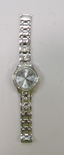 Ladies silver toned analog - ladies,