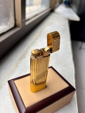 Vintage Must de Cartier Gold-Plated Lighter | Luxury French Butane Lighter