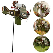 Snoopy Pilot Flying Biplane