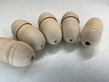 5 x Wooden Acorn Light Pulls