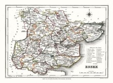 Vintage Old County Map of
