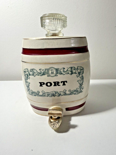Vtg port barrel - barrel, decanter