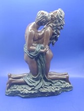 Large Erotic Crosa Bronze Effect Sculpture Figure Of Nude Lovers V Heavy 2.4 Kg