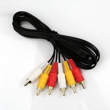 1.8 Metre Premium 3 RCA to 3 RCA Male Jack Audio Video AV Cable Lead DVD HIFI TV