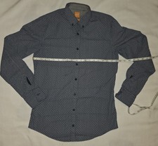 Hugo Boss Orange Slim Fit Checked Shirt Smart Casual Designer, Size S (B13)