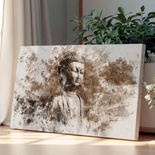 Buddha statue canvas - statue,