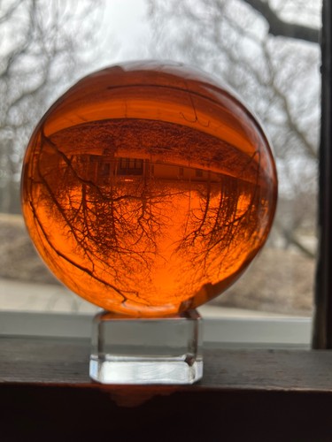 Amber colored crystal clear - colored,