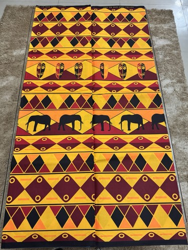 African print orange - african,