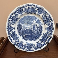 Vintage Blue &White Plate Balmoral Castle Royal Homes Of Britain Enoch Wedgwood