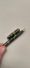 Vintage Antique Green Marbled