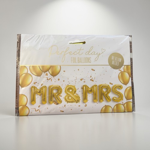 Gold and mrs foil balloon - gold,
