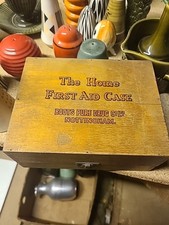 Vintage Boots Home First Aid Case Wooden First Aid Box with Original Content