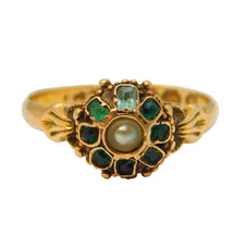 Victorian 15ct Gold, Emerald &