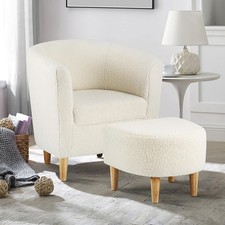 White Sherpa Armchair with