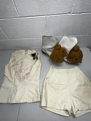 Vtg handmade white majorette - white,