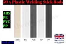 50 x Plastic Welding Rods ABS/PP/PVC/PE Sticks Car Bumper Repair Models Crafts 